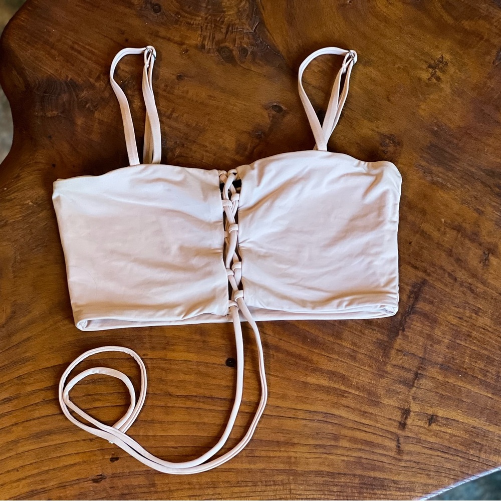 Elegant Cream Dippin Daisy Bikini Top - size small
